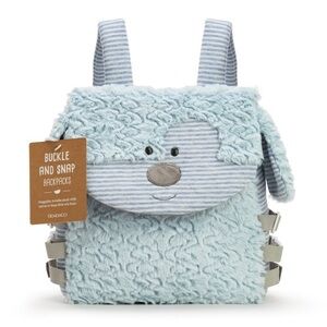 Demdaco “Pippin the Puppy” Buckle and Snap Backpack Tactile Plush Dog Bag Kids